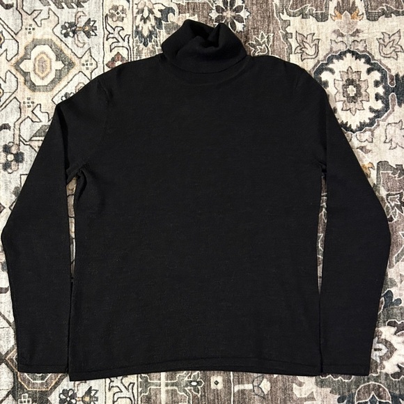Lauren Ralph Lauren Sweaters - Lauren RalphLauren VTG  Classic dark grey wool Turtleneck Sweater RL LOGO